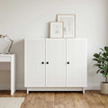 vidaXL Bufet Biały wysoki połysk 89 x 34,5 x 80 cm Drewno inżynieryjne