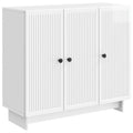 vidaXL Bufet Biały wysoki połysk 89 x 34,5 x 80 cm Drewno inżynieryjne