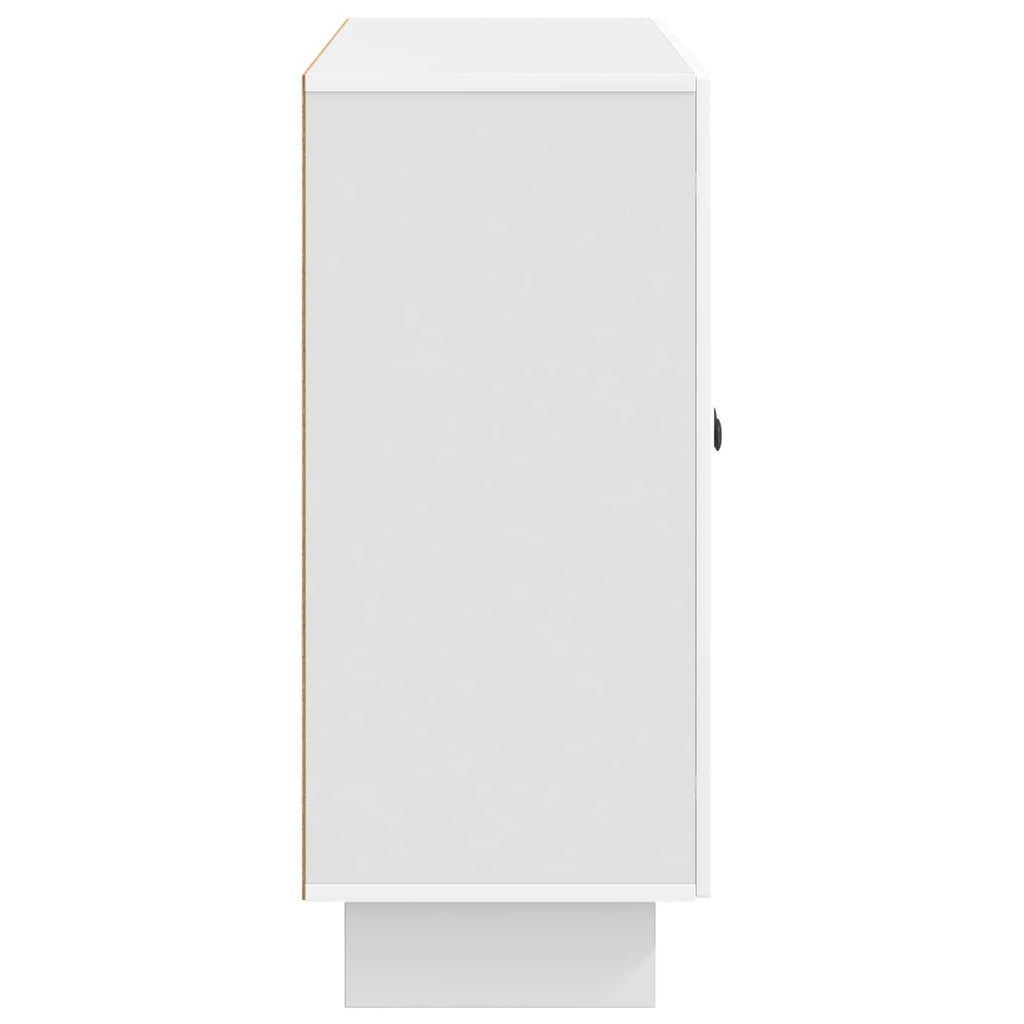 vidaXL Bufet Biały wysoki połysk 89 x 34,5 x 80 cm Drewno inżynieryjne