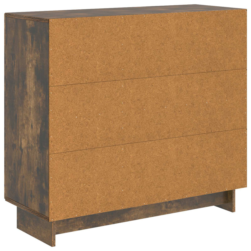 vidaXL Bufet Dąb wędzony 89 x 34,5 x 80 cm Drewno inżynieryjne