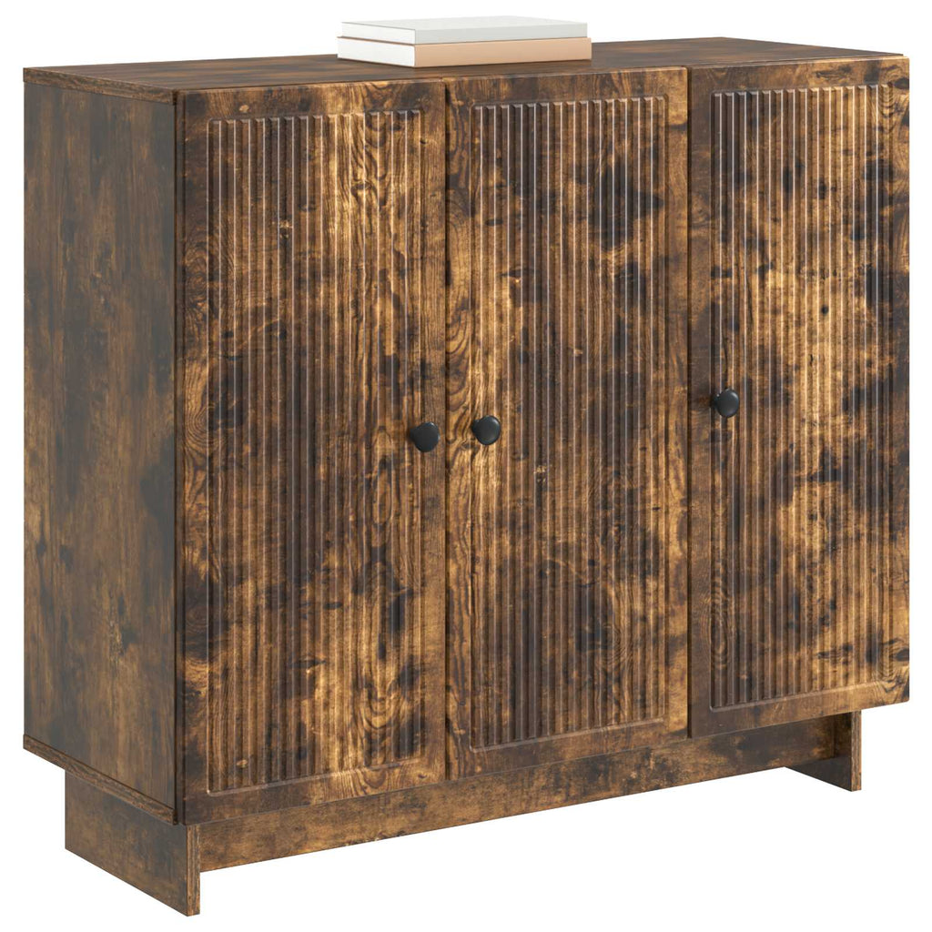 vidaXL Bufet Dąb wędzony 89 x 34,5 x 80 cm Drewno inżynieryjne