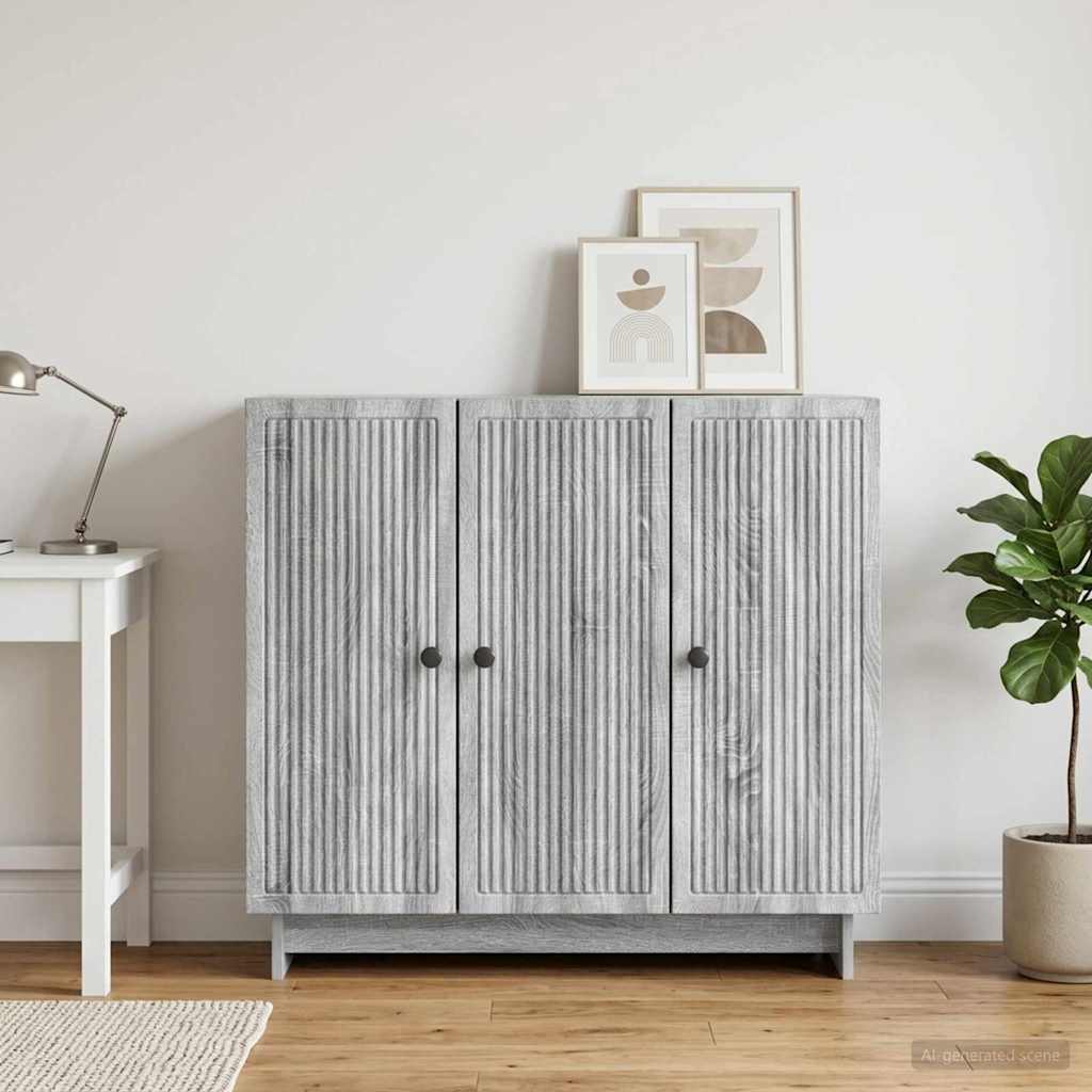 vidaXL Bufet Szary Sonoma 89 x 34,5 x 80 cm Drewno inżynieryjne