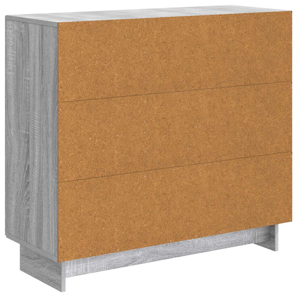 vidaXL Bufet Szary Sonoma 89 x 34,5 x 80 cm Drewno inżynieryjne