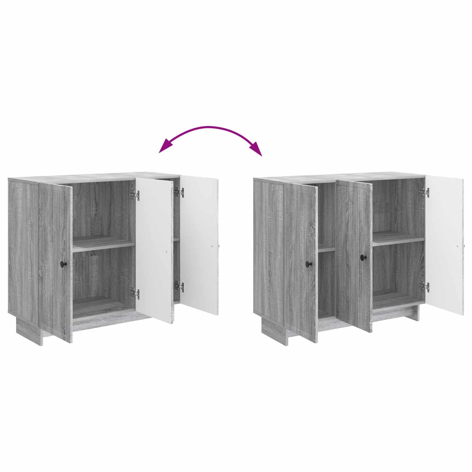 vidaXL Bufet Szary Sonoma 89 x 34,5 x 80 cm Drewno inżynieryjne
