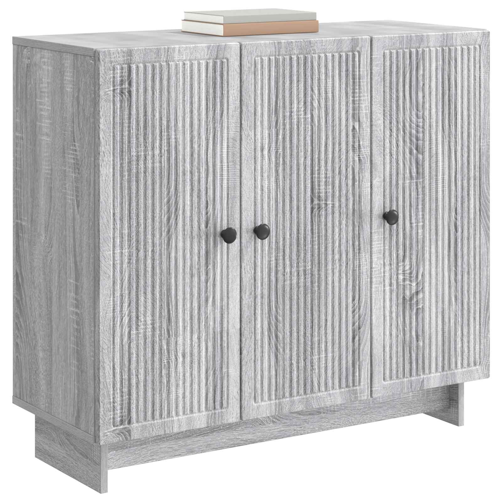 vidaXL Bufet Szary Sonoma 89 x 34,5 x 80 cm Drewno inżynieryjne