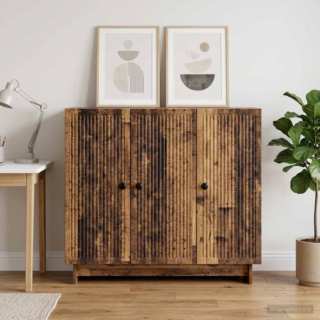 vidaXL Bufet Stare drewno 89 x 34,5 x 80 cm Drewno inżynieryjne