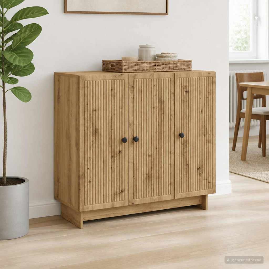 vidaXL Bufet Dąb artisan 89 x 34,5 x 80 cm Drewno inżynieryjne