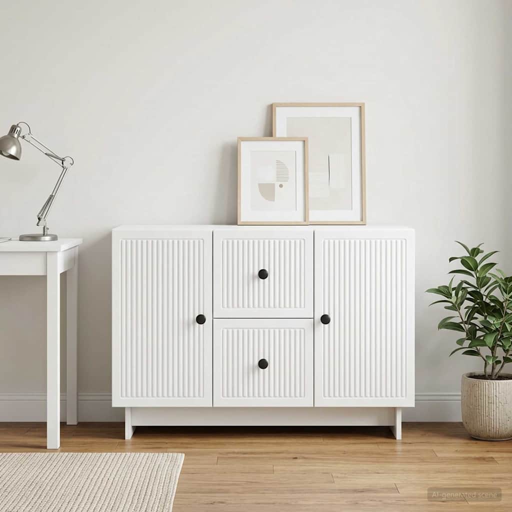 vidaXL Bufet Biały 89 x 34,5 x 60 cm Drewno inżynieryjne