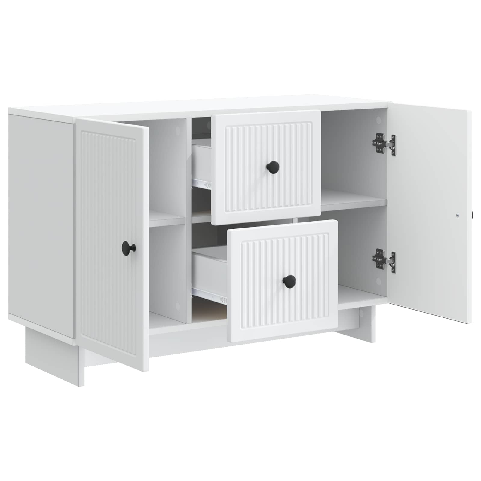 vidaXL Bufet Biały 89 x 34,5 x 60 cm Drewno inżynieryjne