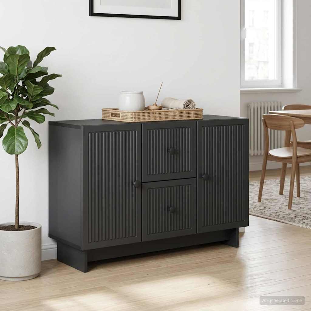vidaXL Bufet z szufladą Czarny 89 x 34,5 x 60 cm Drewno inżynieryjne