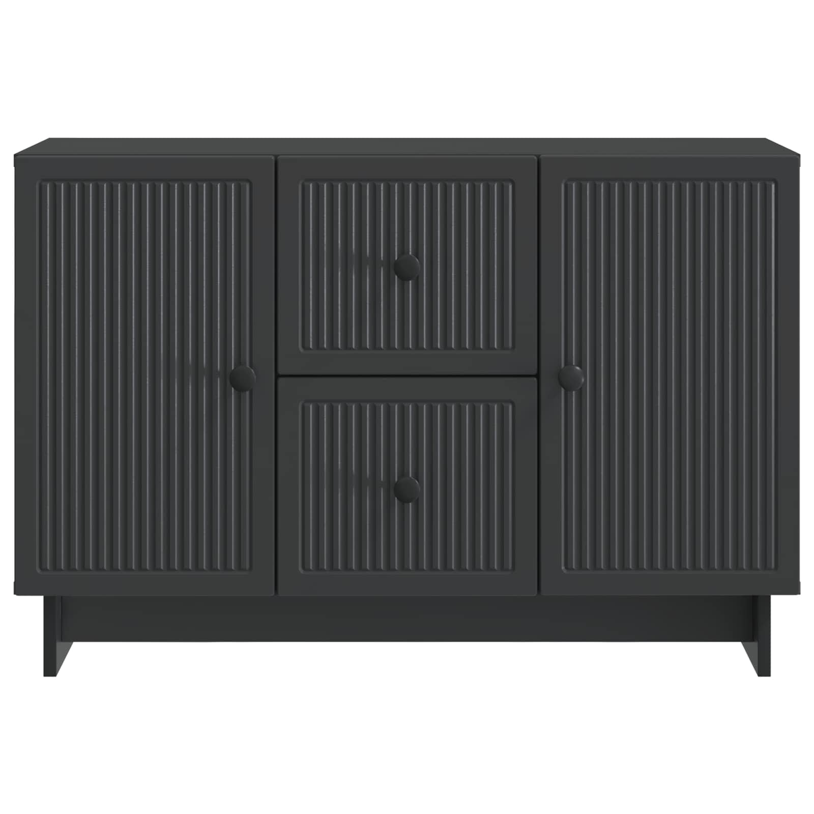 vidaXL Bufet z szufladą Czarny 89 x 34,5 x 60 cm Drewno inżynieryjne