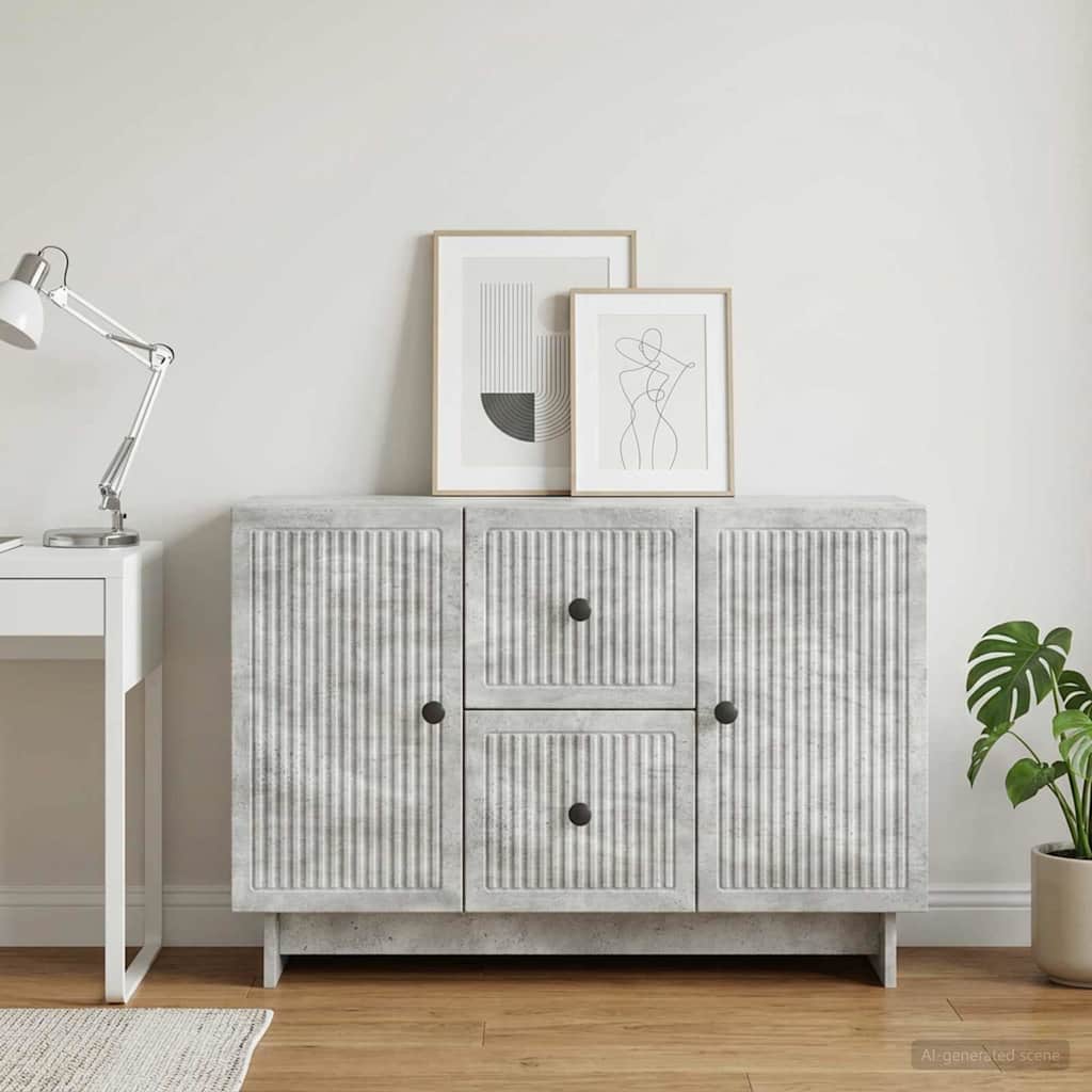 vidaXL Bufet Betonowy szary 89 x 34,5 x 60 cm Drewno inżynieryjne