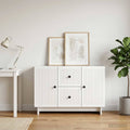 vidaXL Bufet Biały wysoki połysk 89 x 34,5 x 60 cm Drewno inżynieryjne
