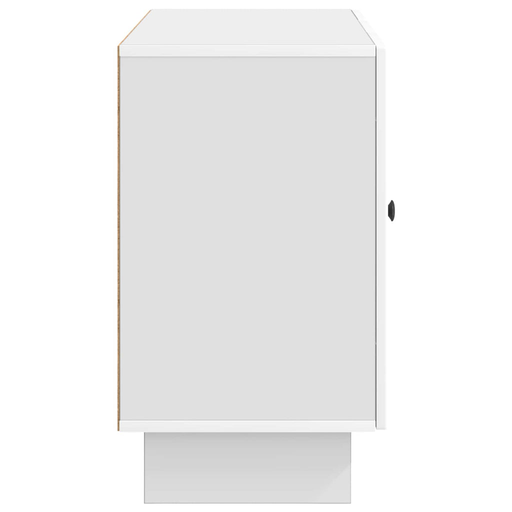 vidaXL Bufet Biały wysoki połysk 89 x 34,5 x 60 cm Drewno inżynieryjne