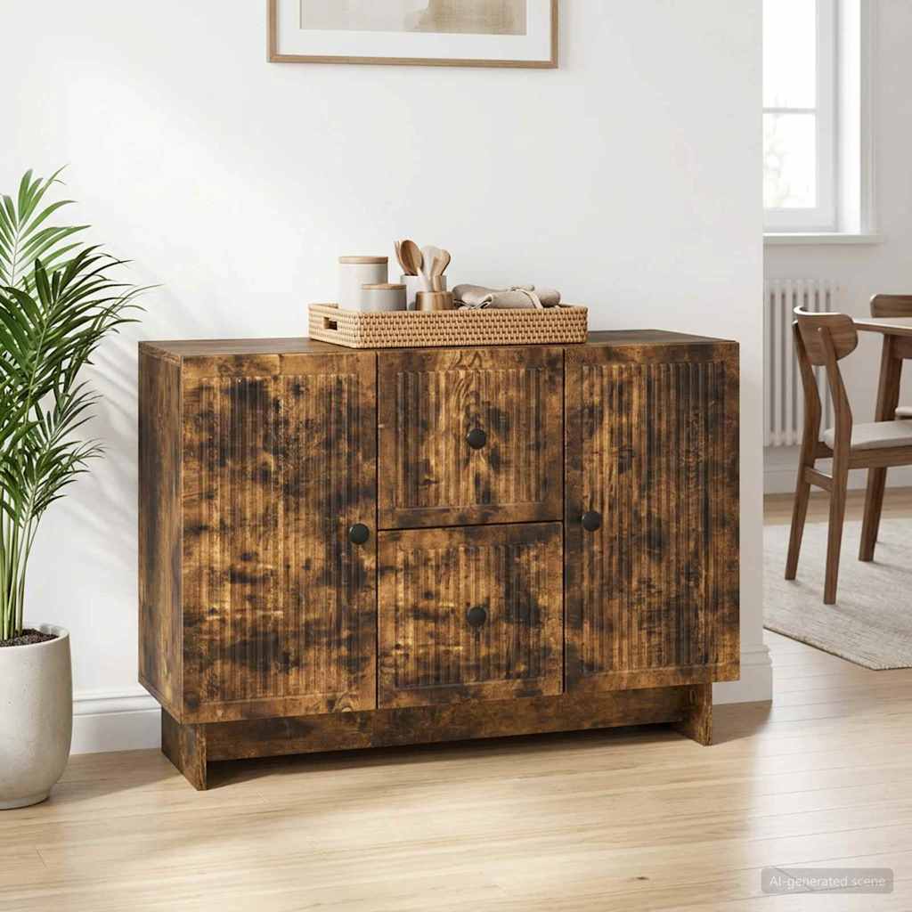 vidaXL Bufet Dąb wędzony 89 x 34,5 x 60 cm Drewno inżynieryjne