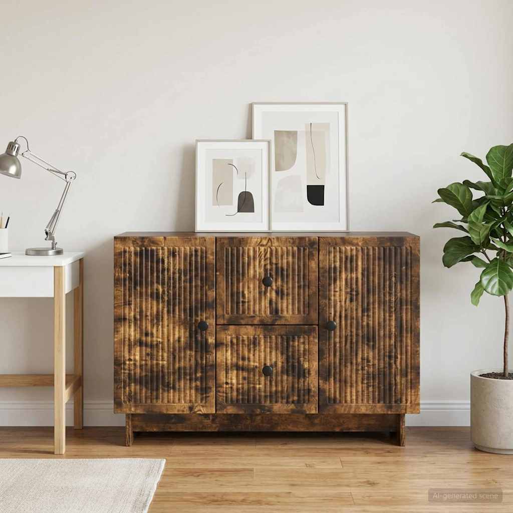 vidaXL Bufet Dąb wędzony 89 x 34,5 x 60 cm Drewno inżynieryjne