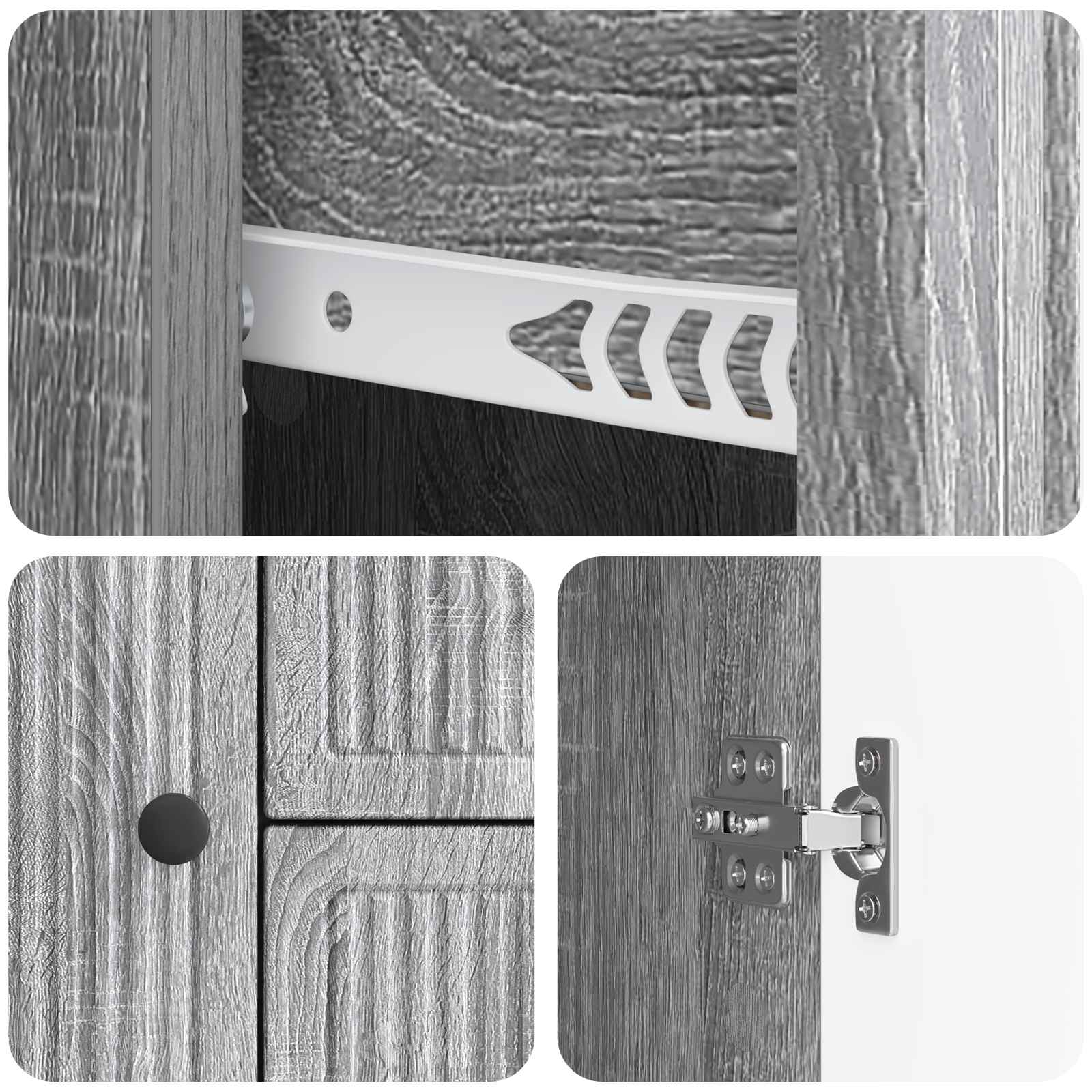 vidaXL Bufet Szary Sonoma 89 x 34,5 x 60 cm Drewno inżynieryjne