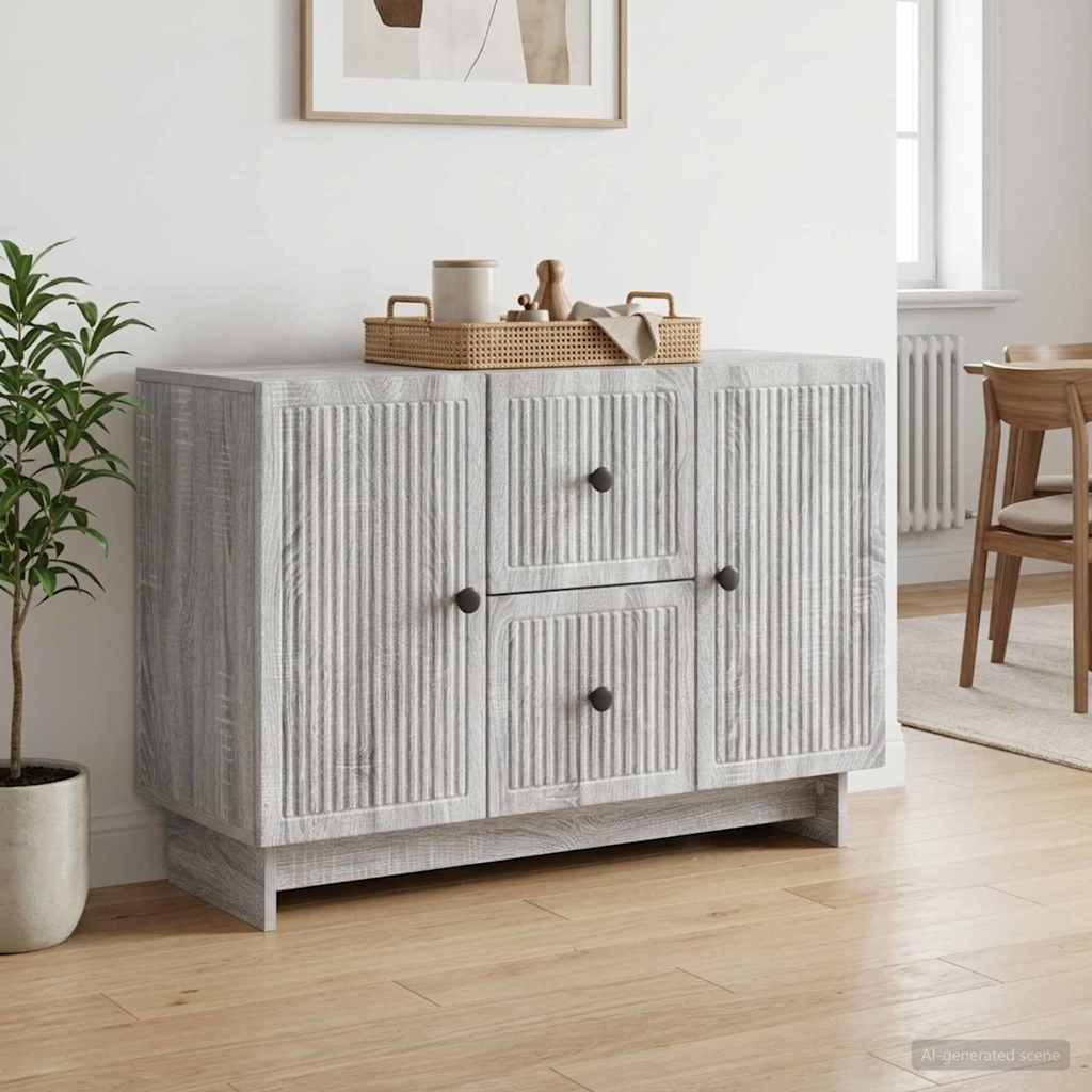 vidaXL Bufet Szary Sonoma 89 x 34,5 x 60 cm Drewno inżynieryjne