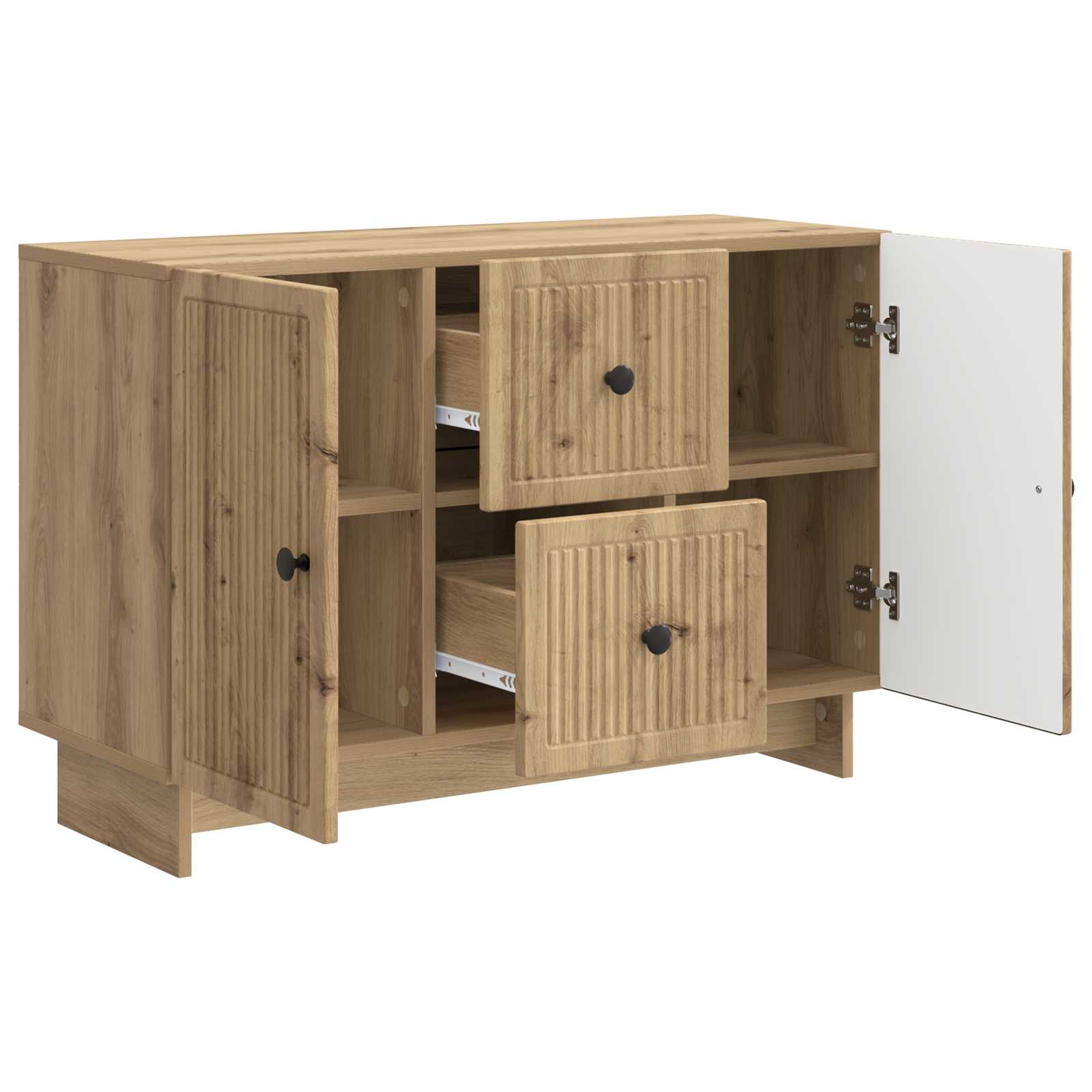 vidaXL Bufet Dąb artisan 89 x 34,5 x 60 cm Drewno inżynieryjne