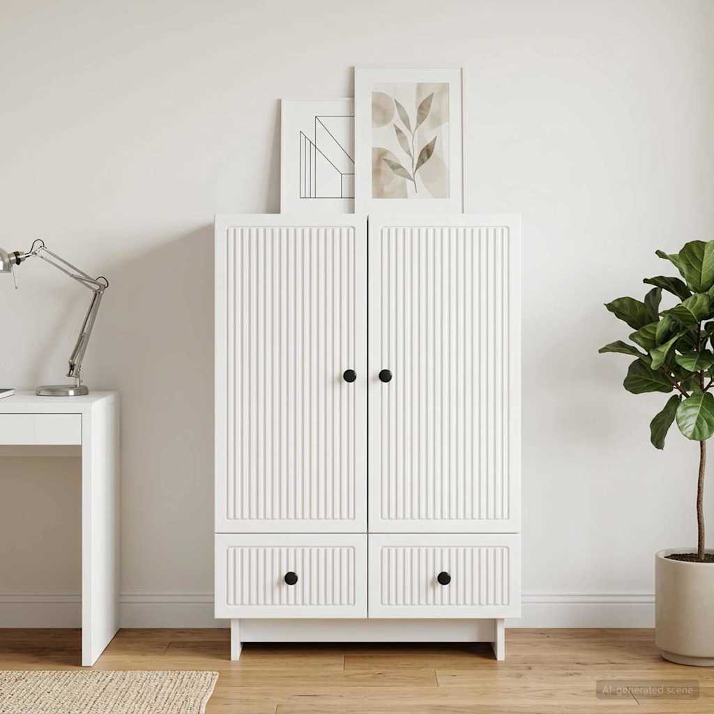 vidaXL Bufet Biały 66 x 34,5 x 95 cm Drewno inżynieryjne