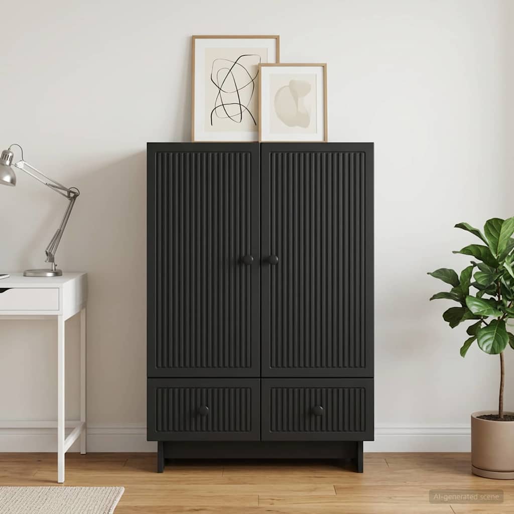 vidaXL Bufet Czarny 66 x 34,5 x 95 cm Drewno inżynieryjne