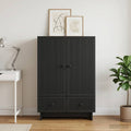 vidaXL Bufet Czarny 66 x 34,5 x 95 cm Drewno inżynieryjne