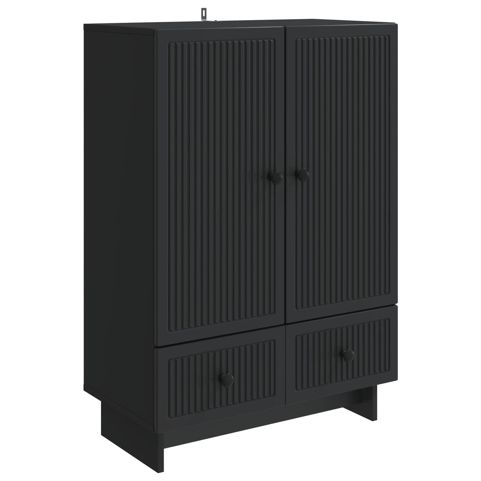 vidaXL Bufet Czarny 66 x 34,5 x 95 cm Drewno inżynieryjne