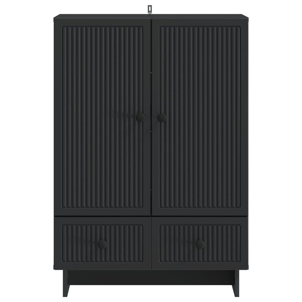 vidaXL Bufet Czarny 66 x 34,5 x 95 cm Drewno inżynieryjne