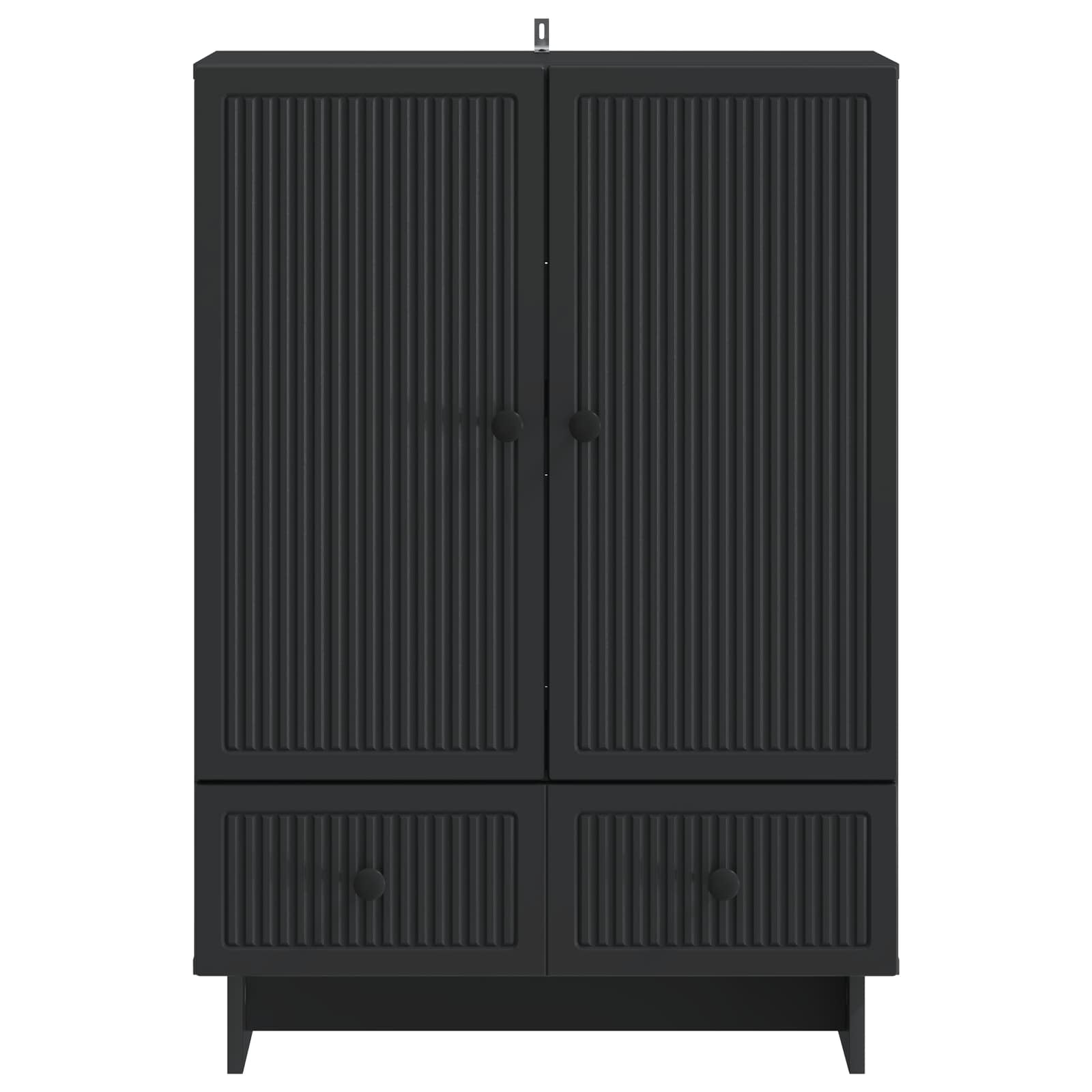 vidaXL Bufet Czarny 66 x 34,5 x 95 cm Drewno inżynieryjne
