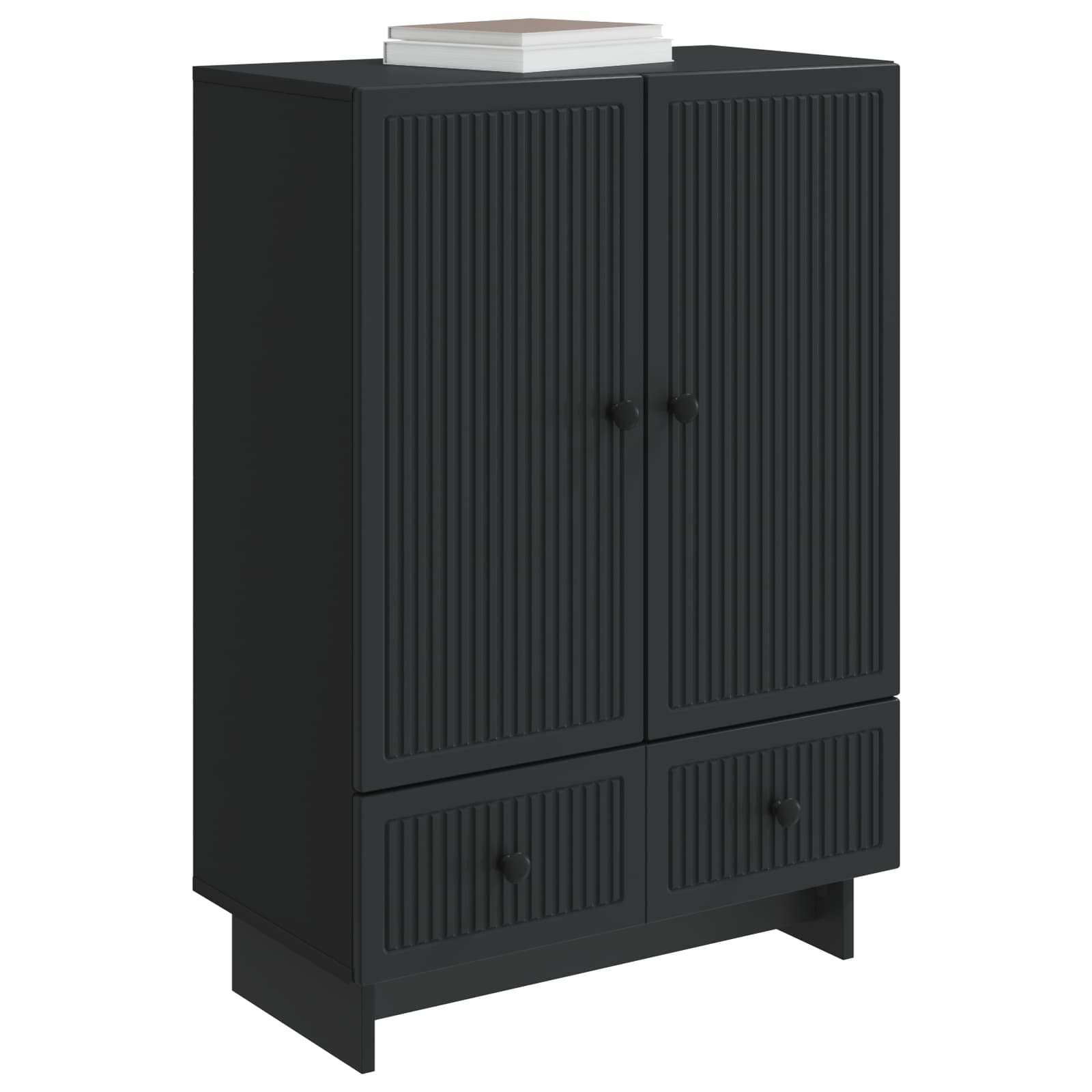 vidaXL Bufet Czarny 66 x 34,5 x 95 cm Drewno inżynieryjne