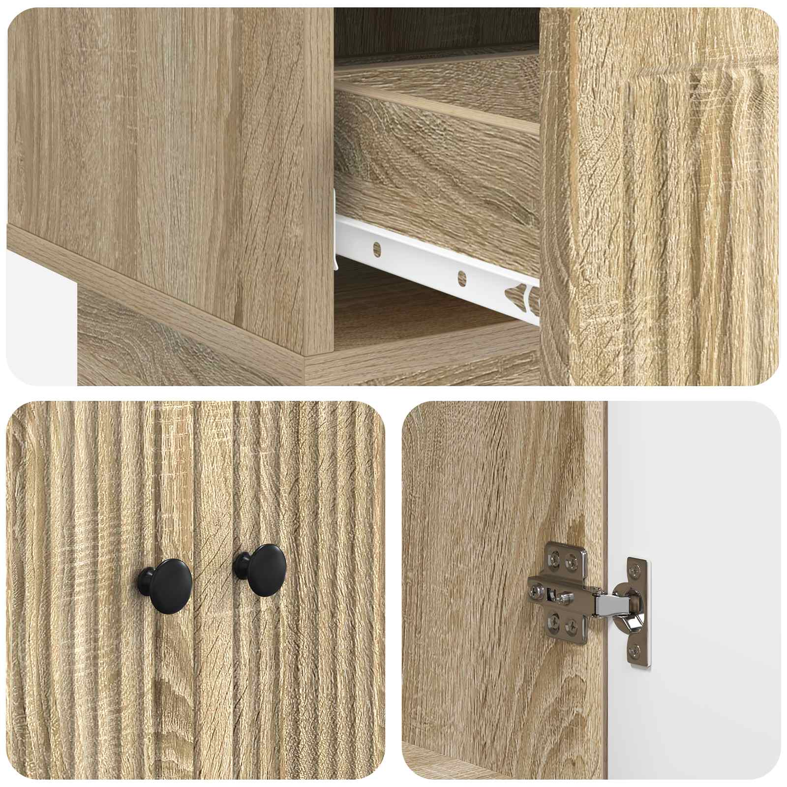 vidaXL Bufet Dąb Sonoma 66 x 34,5 x 95 cm Drewno inżynieryjne