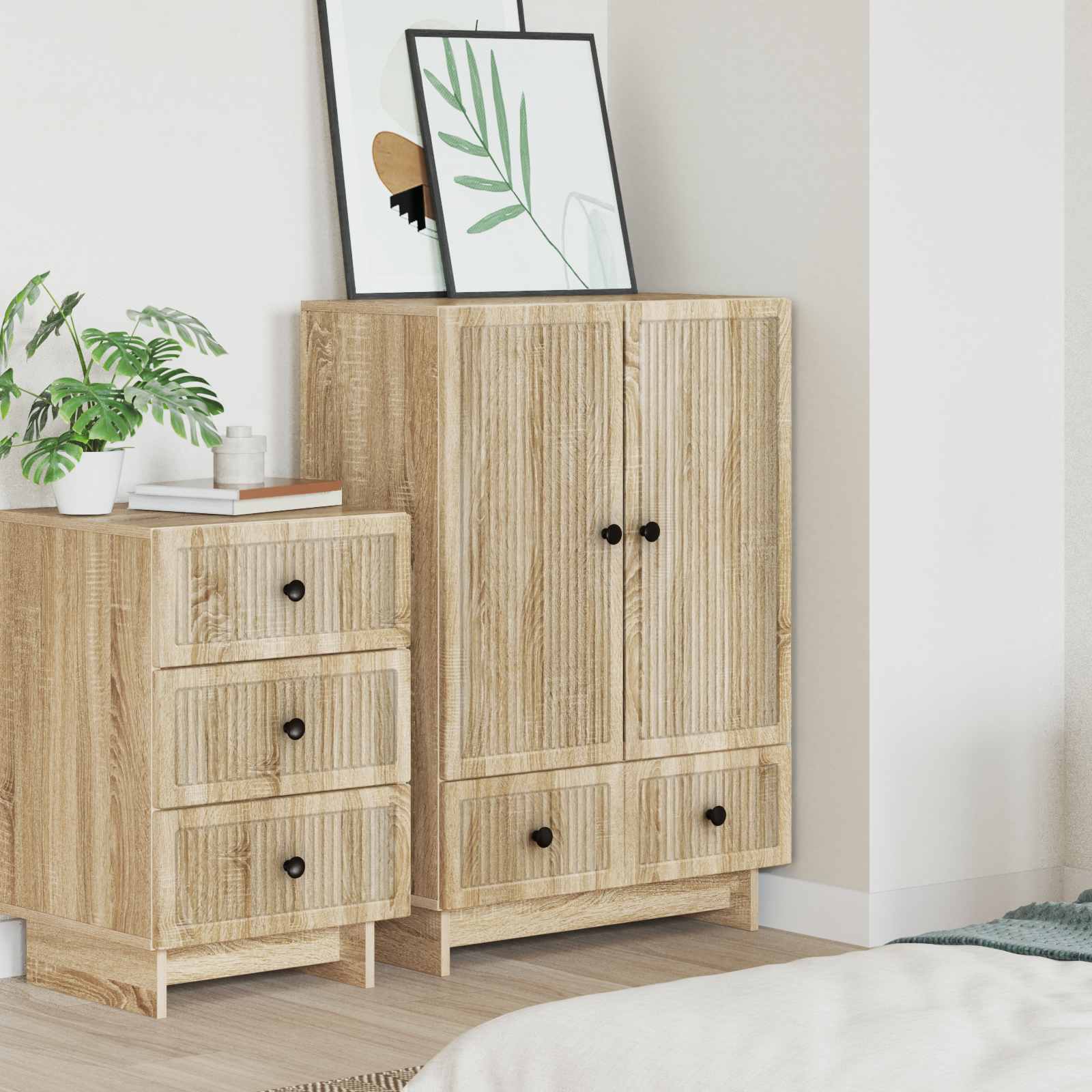 vidaXL Bufet Dąb Sonoma 66 x 34,5 x 95 cm Drewno inżynieryjne