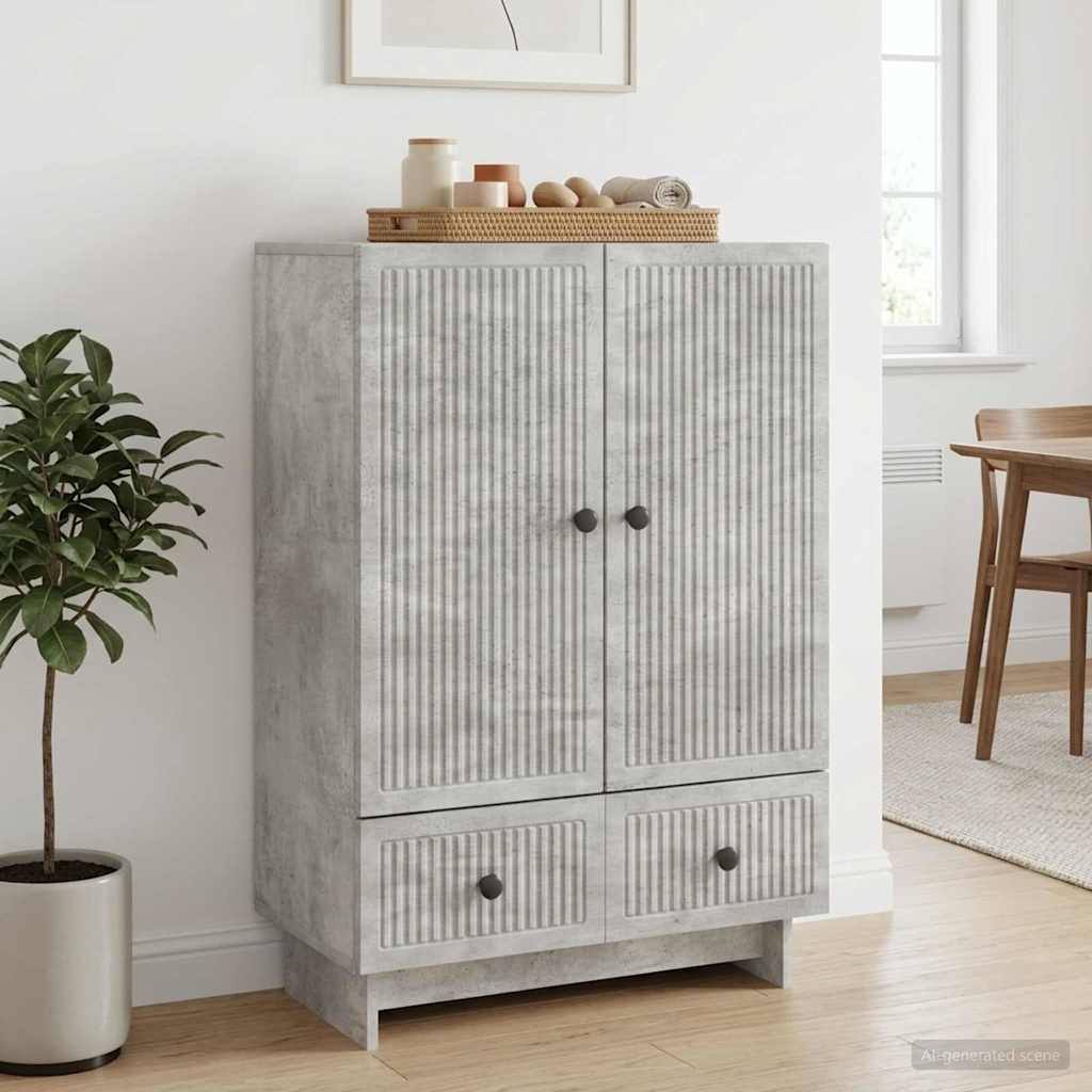 vidaXL Bufet Betonowy Szary 66 x 34,5 x 95 cm Drewno inżynieryjne