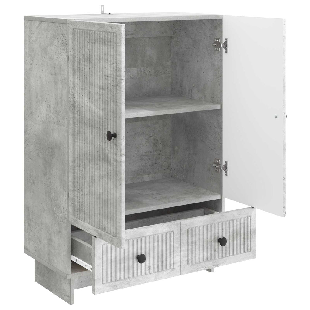 vidaXL Bufet Betonowy Szary 66 x 34,5 x 95 cm Drewno inżynieryjne