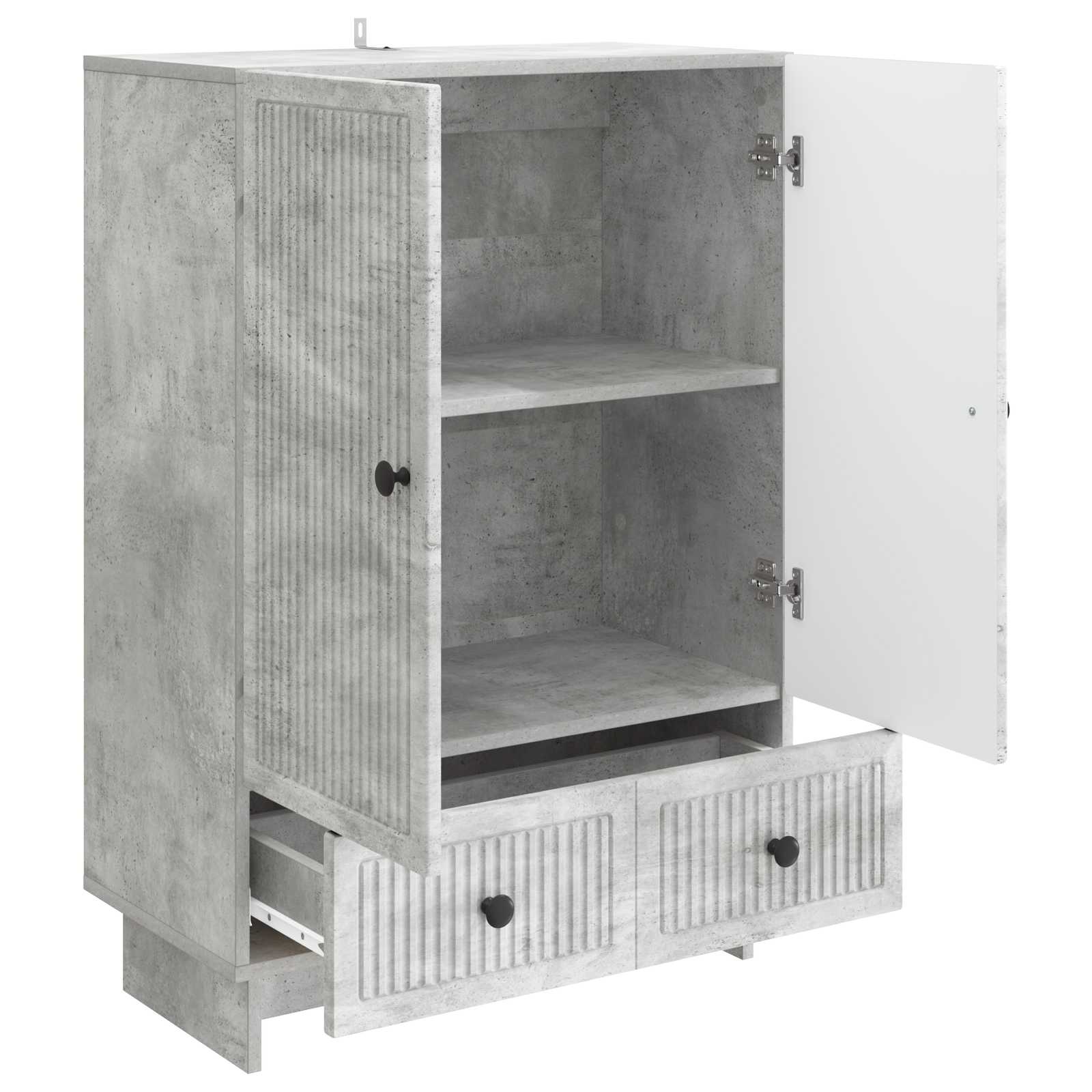 vidaXL Bufet Betonowy Szary 66 x 34,5 x 95 cm Drewno inżynieryjne