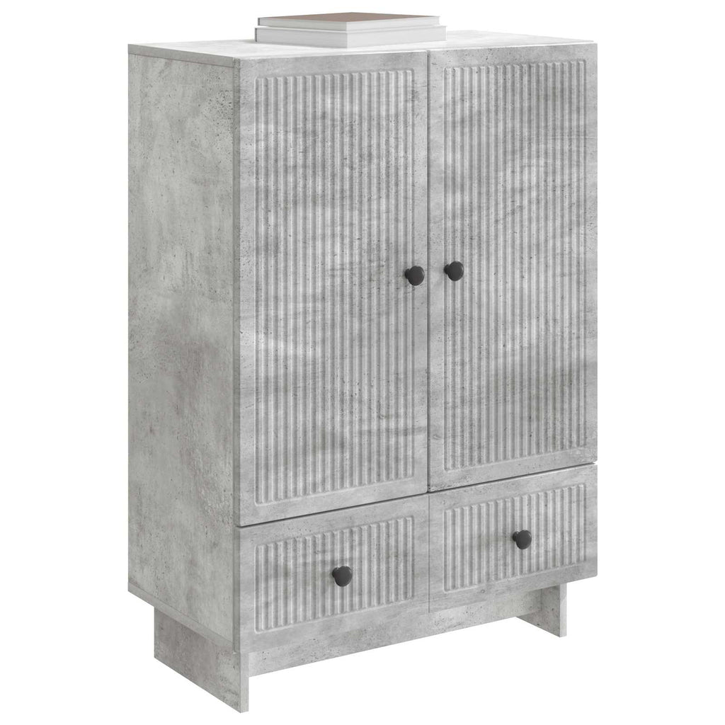 vidaXL Bufet Betonowy Szary 66 x 34,5 x 95 cm Drewno inżynieryjne