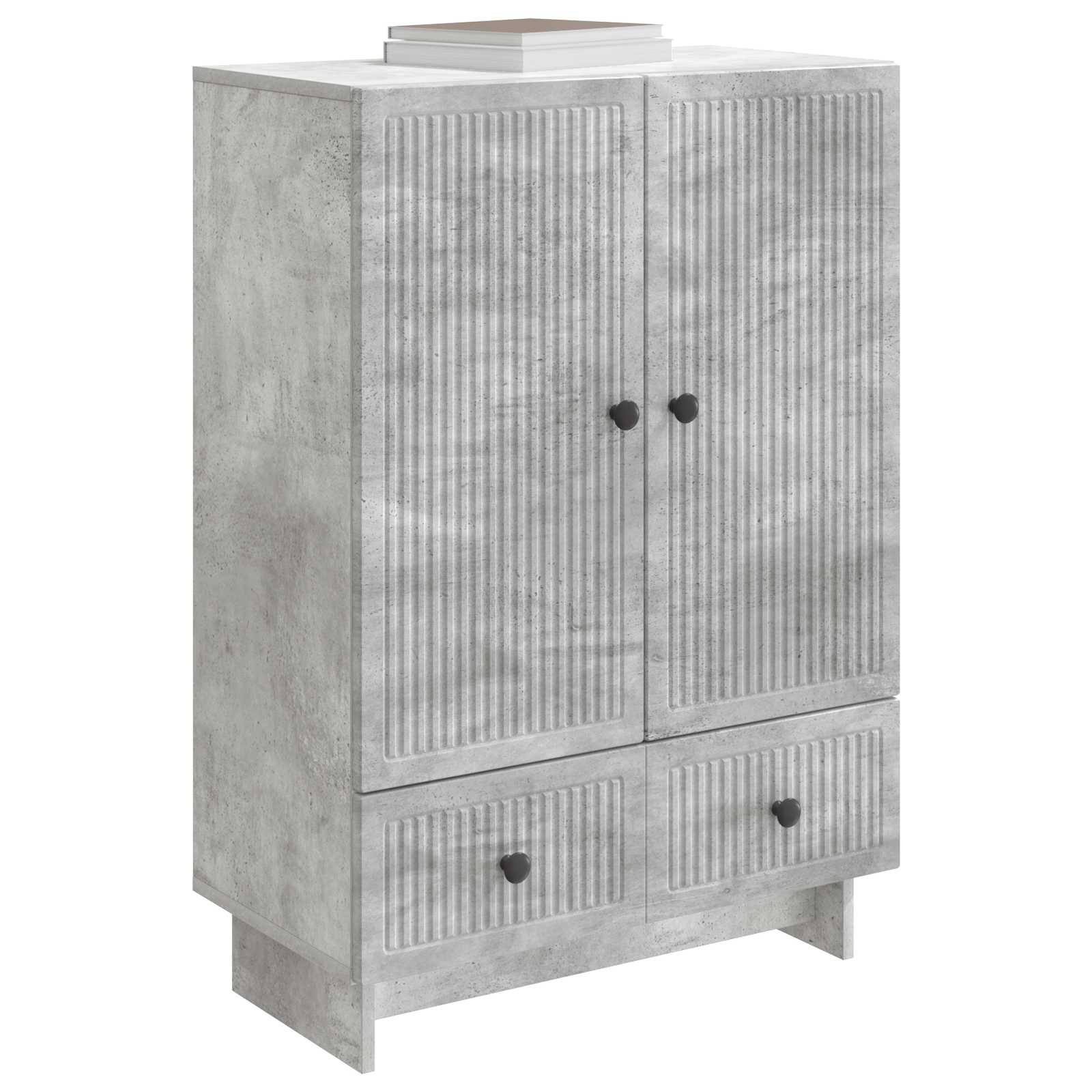 vidaXL Bufet Betonowy Szary 66 x 34,5 x 95 cm Drewno inżynieryjne
