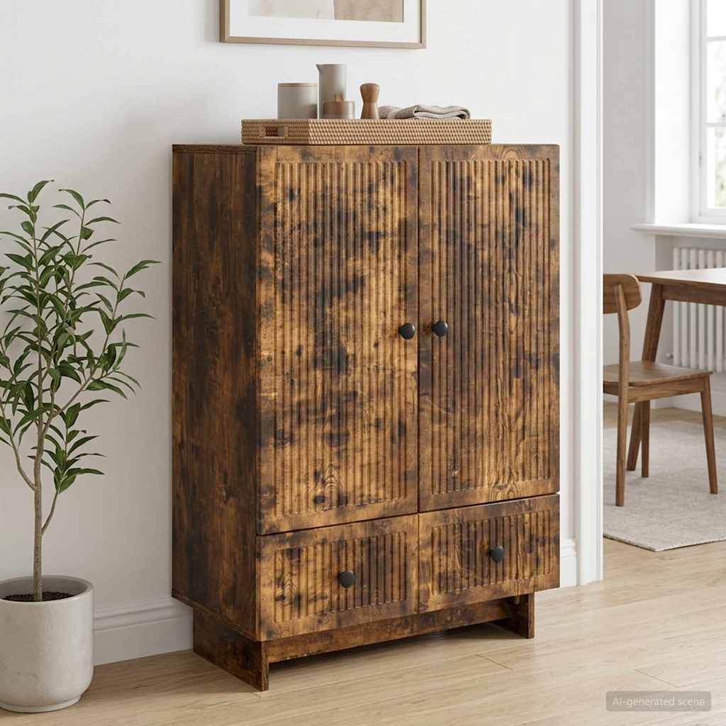 vidaXL Bufet Dąb Wędzony 66 x 34,5 x 95 cm Drewno inżynieryjne