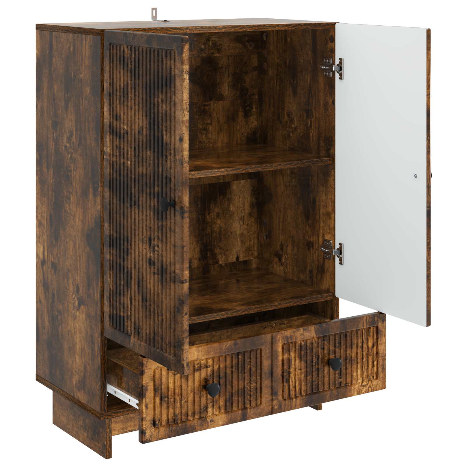 vidaXL Bufet Dąb Wędzony 66 x 34,5 x 95 cm Drewno inżynieryjne