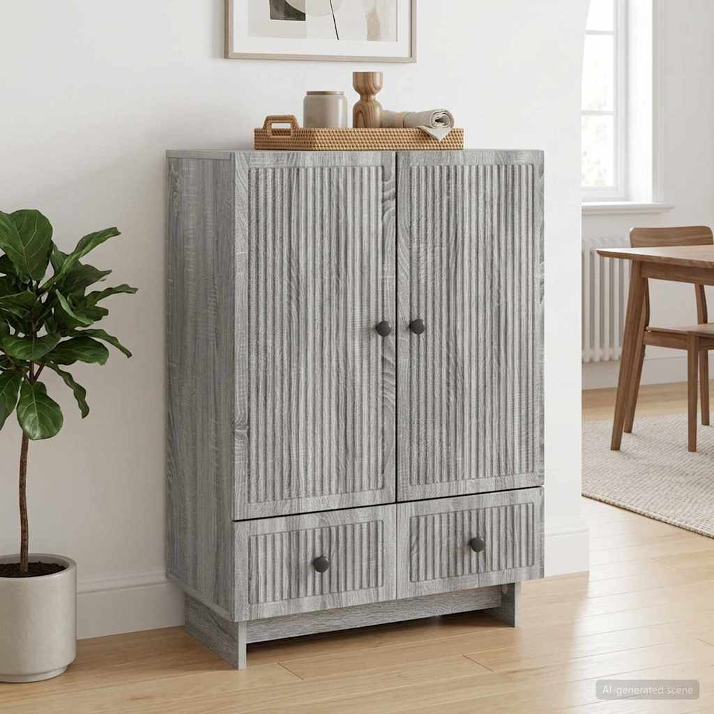 vidaXL Bufet Szary Sonoma 66 x 34,5 x 95 cm Drewno inżynieryjne