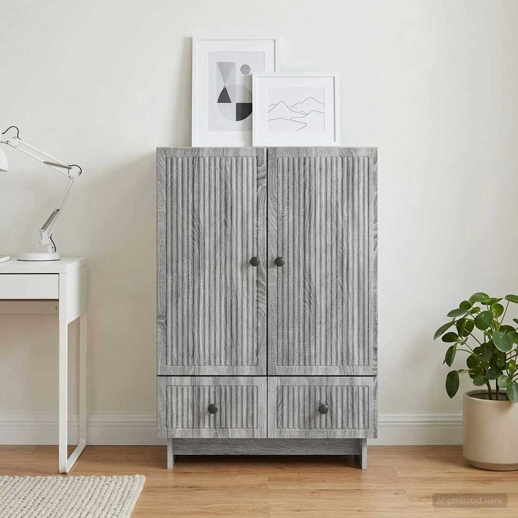 vidaXL Bufet Szary Sonoma 66 x 34,5 x 95 cm Drewno inżynieryjne