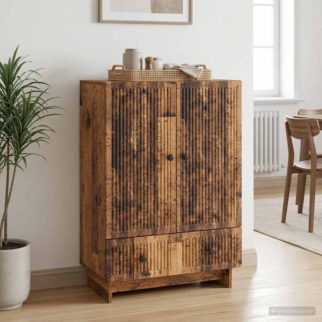 vidaXL Bufet Stare drewno 66 x 34,5 x 95 cm Drewno inżynieryjne