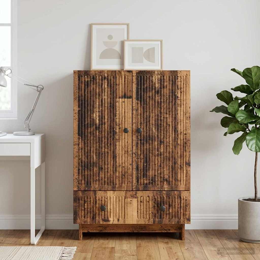 vidaXL Bufet Stare drewno 66 x 34,5 x 95 cm Drewno inżynieryjne