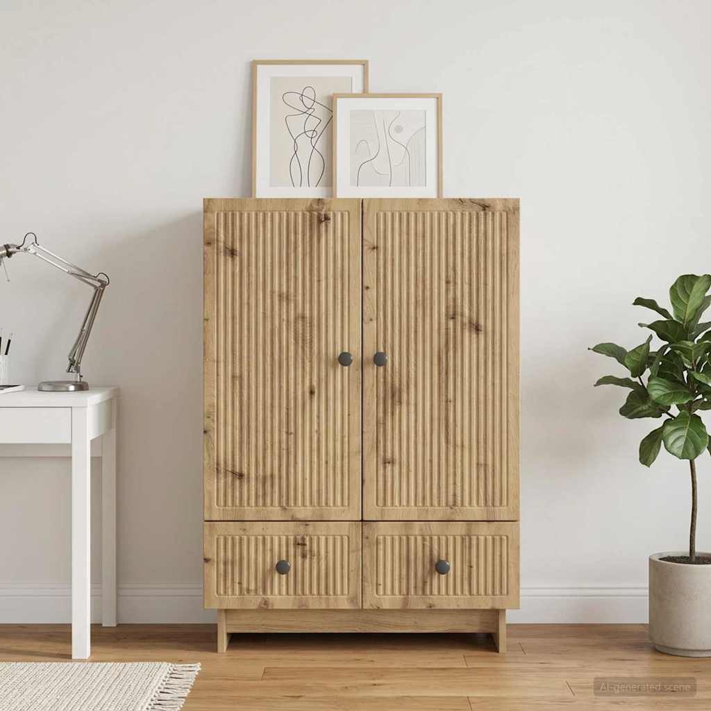vidaXL Bufet Dąb Rzemieślniczy 66 x 34,5 x 95 cm Drewno inżynieryjne