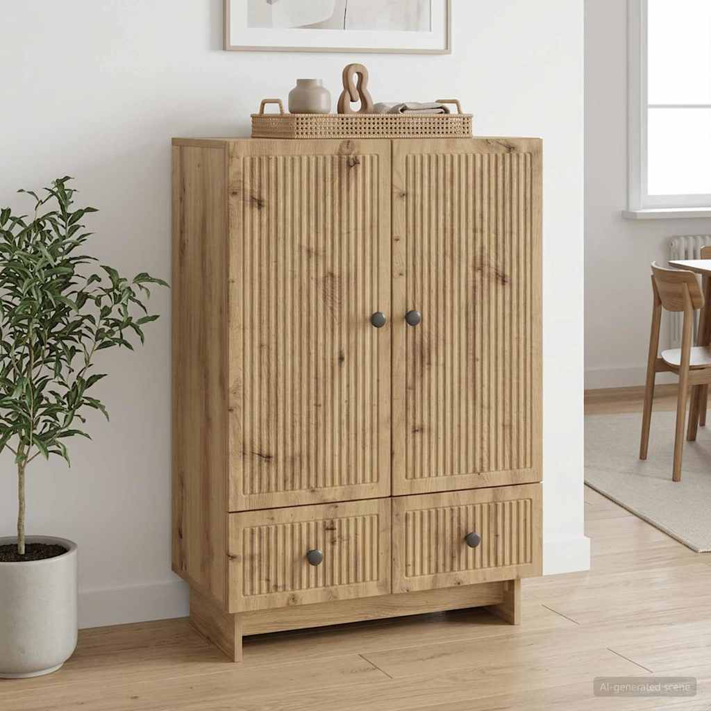 vidaXL Bufet Dąb Rzemieślniczy 66 x 34,5 x 95 cm Drewno inżynieryjne