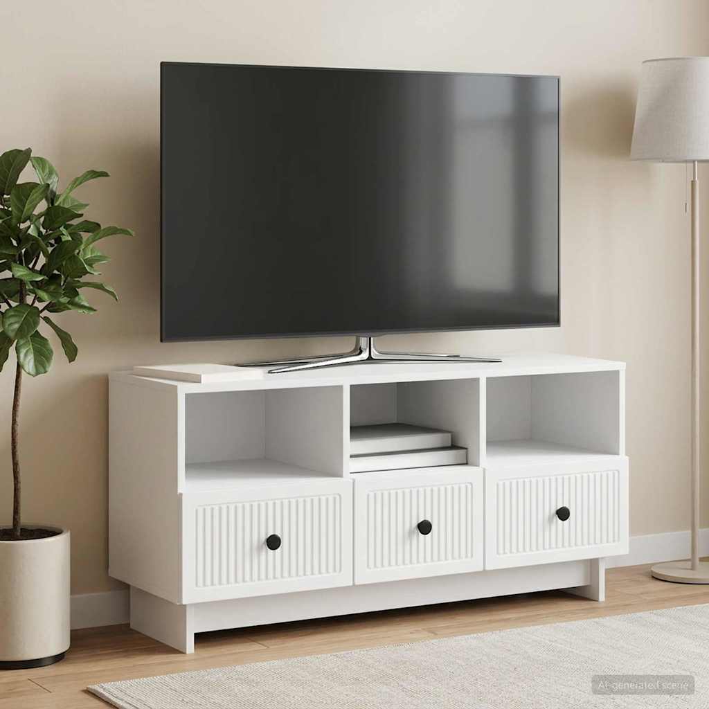 vidaXL Szafka pod telewizor z szufladą Biały 102 x 34,5 x 50 cm