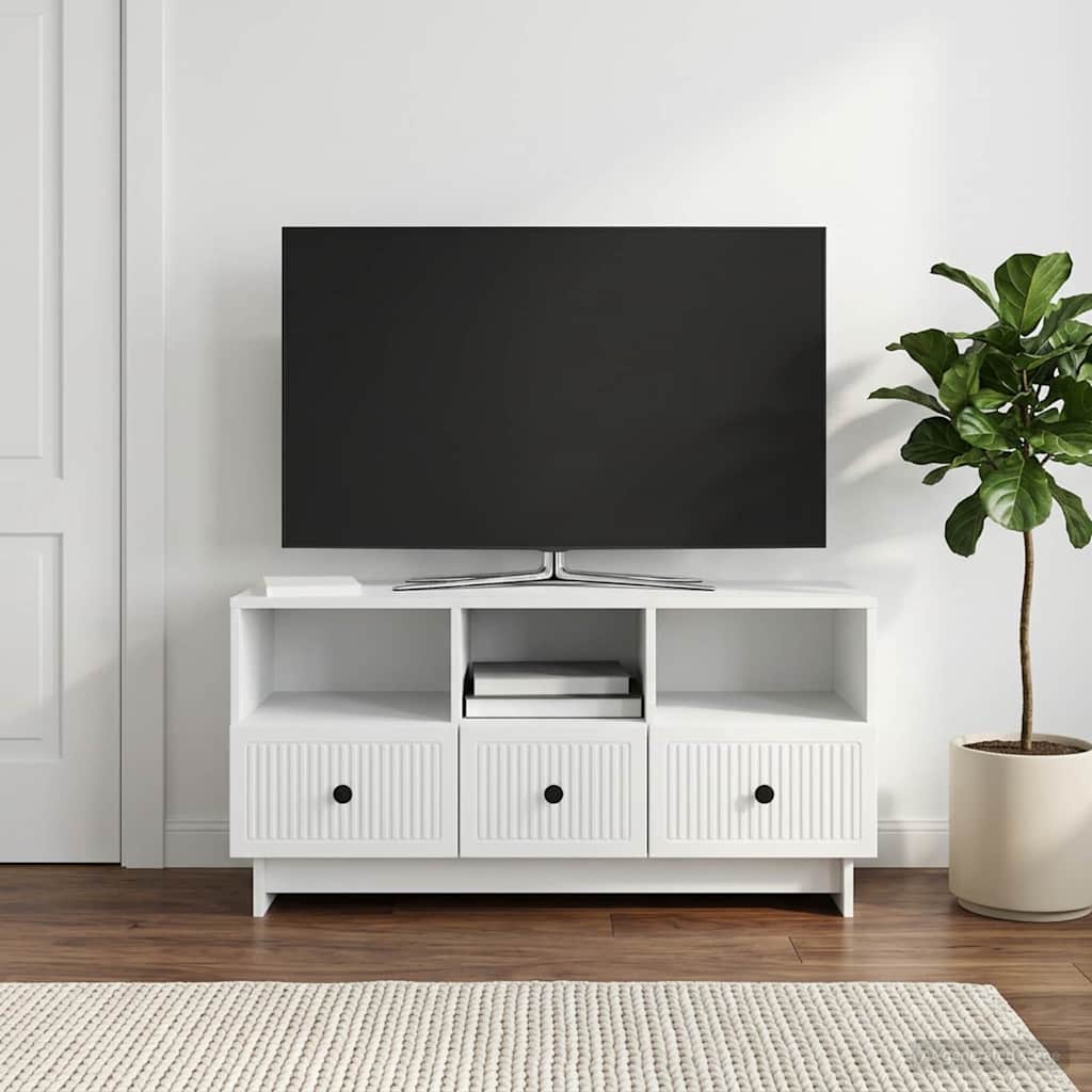 vidaXL Szafka pod telewizor z szufladą Biały 102 x 34,5 x 50 cm