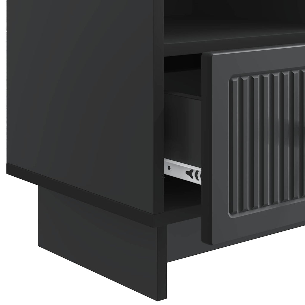 vidaXL Szafka pod telewizor z szufladą Czarny 102 x 34,5 x 50 cm