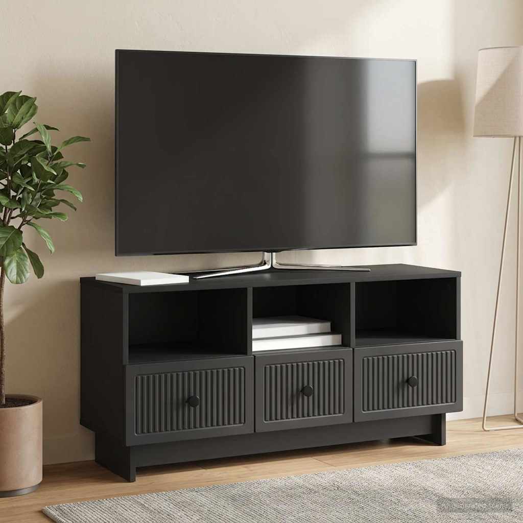 vidaXL Szafka pod telewizor z szufladą Czarny 102 x 34,5 x 50 cm