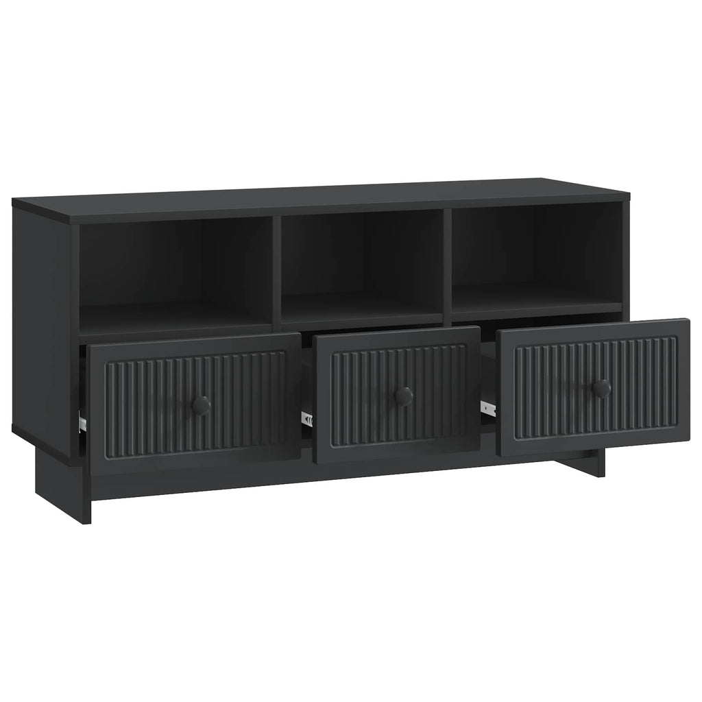 vidaXL Szafka pod telewizor z szufladą Czarny 102 x 34,5 x 50 cm